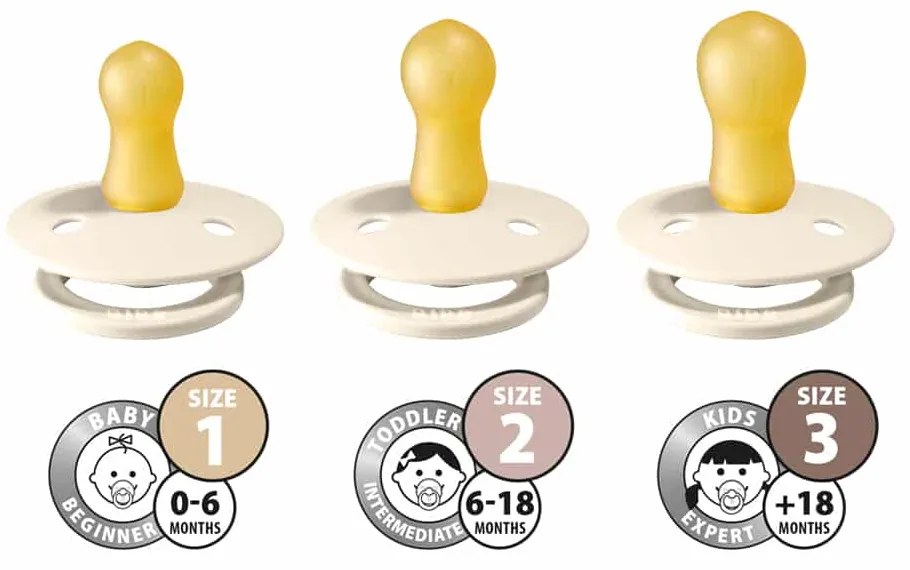 BIBS Okrúhle cumlíky Colour 2ks Sage/Cloud Nočný 1