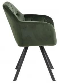 LOLA BLACK otočná stolička Zelená