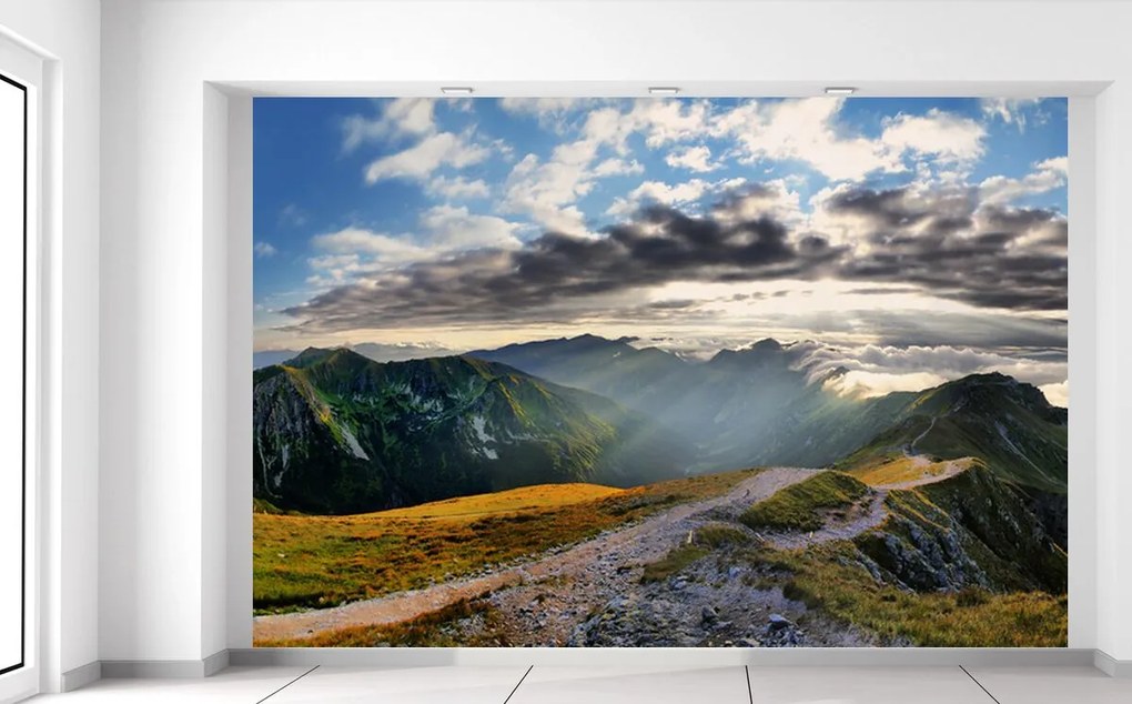 Gario Fototapeta Krásna horská panoráma Veľkosť: 200 x 135 cm, Materiál: Vliesová