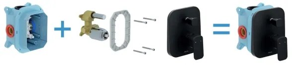 Ravak X070158 - Sprchová batéria pre podomietkovú inštaláciu FREE čierna