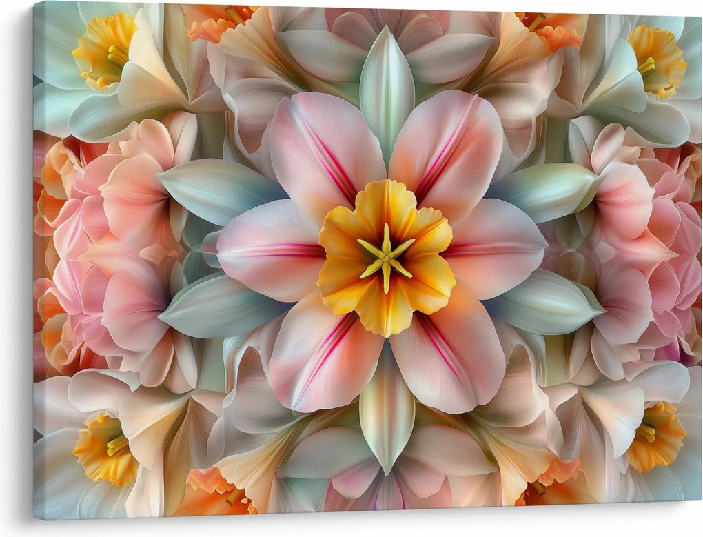 Obraz - Kaleidoskopický kvet (70x50 cm)