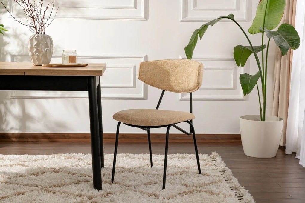 Sada jedálenských stoličiek Nancy Beige and Black,2 ks