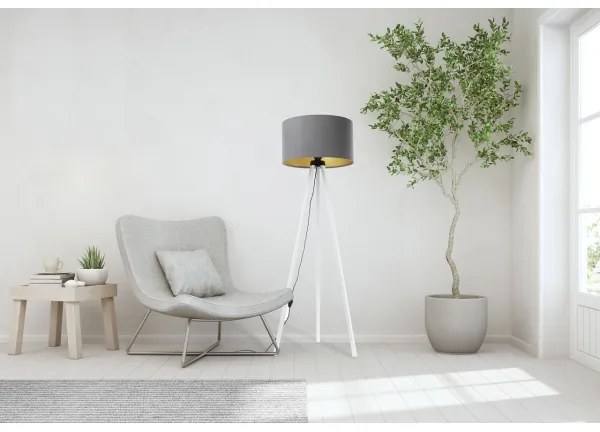 Stojacia lampa STANDART 1xE27/60W/230V šedá/biela