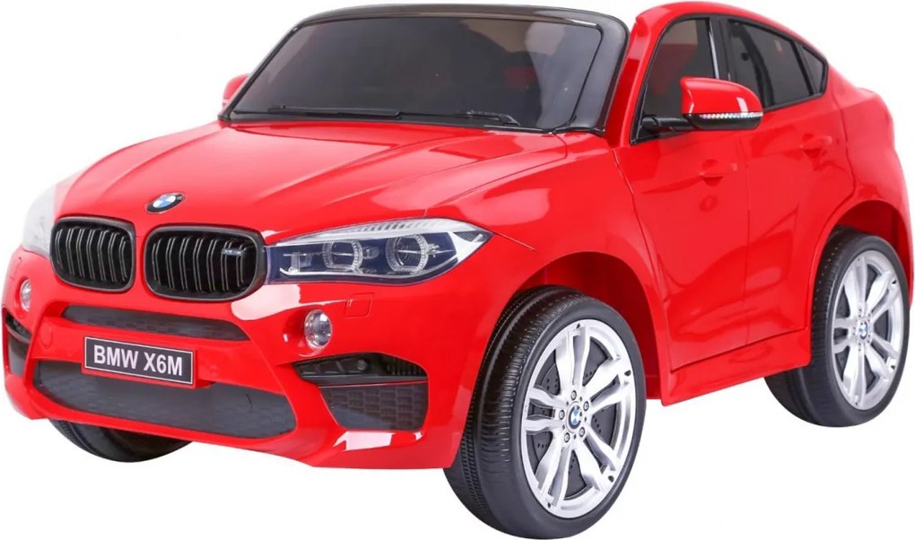 Ramiz BMW X6M XXL pre 2 deti Červené SUV + Pilot + Eco koža
