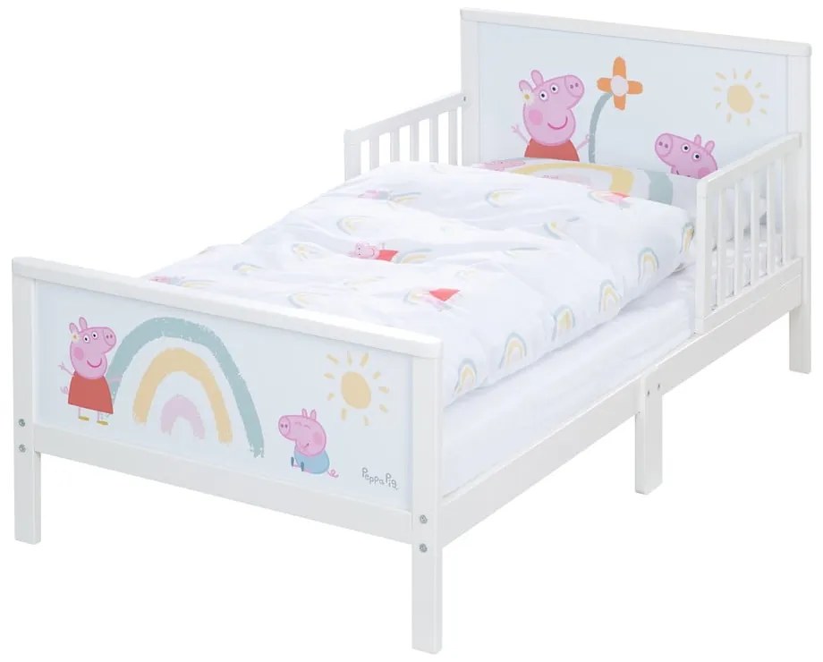 Biela detská posteľ 70x140 cm Peppa Pig – Roba