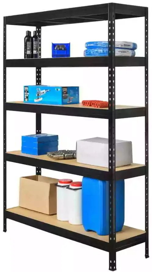 Kovový regál PRAKTIK 180x75x35 nosnosť police 150 kg - pozinkovaný