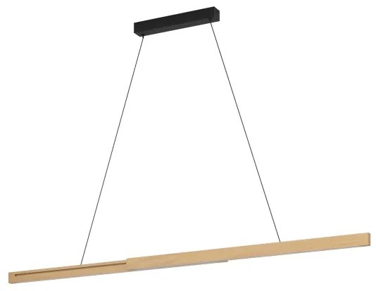 Eglo 390369 - LED Stmievateľný luster na lanku MONTEBUONO LED/21W/230V 3000K hnedá