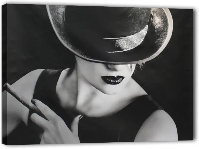 Styler Obraz na plátne - Dáma s cigaretou 60x80 cm