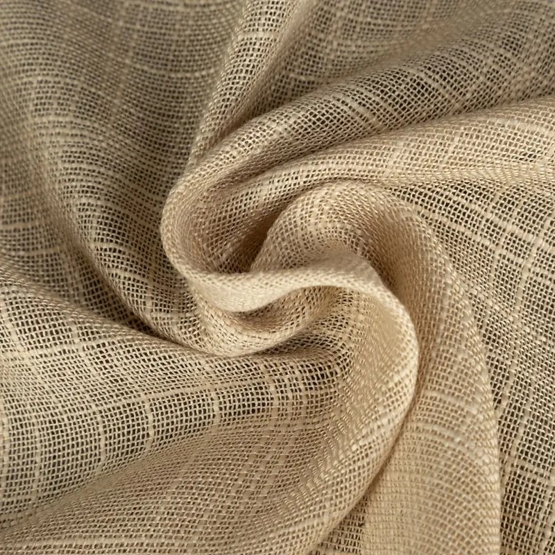 EUROFIRANY záves v ekologickom štýle 140 cm x 270 cm prírodná 100% polyester Rozmer varianty: 140 cm x 250 cm, Farba varianty: Béžová