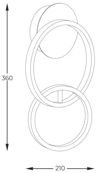 Zuma Line 20002W-GD - LED Nástenné svietidlo RANDO LED/18W/230V 3000/4000/6000K