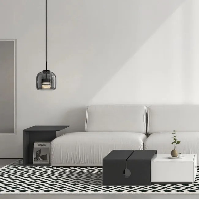 Koberec POLO čierny / biely