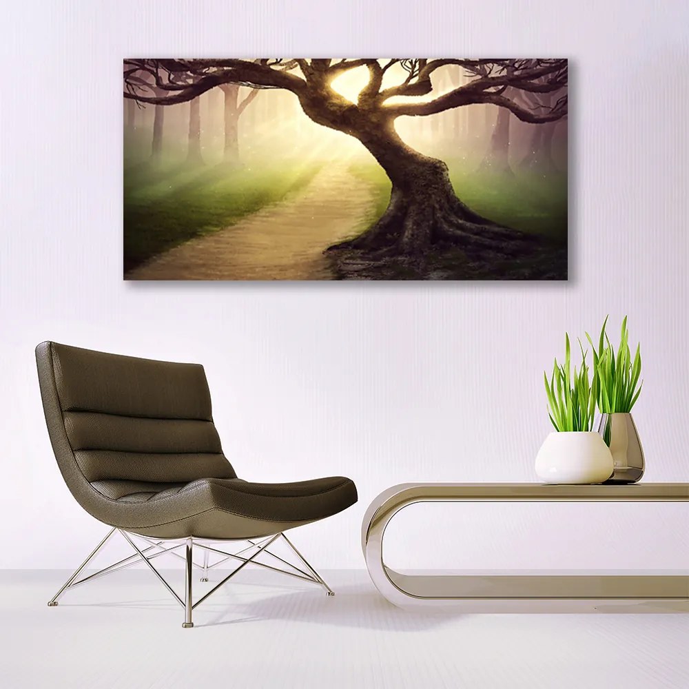 Obraz plexi Strom lúče slnko 120x60 cm