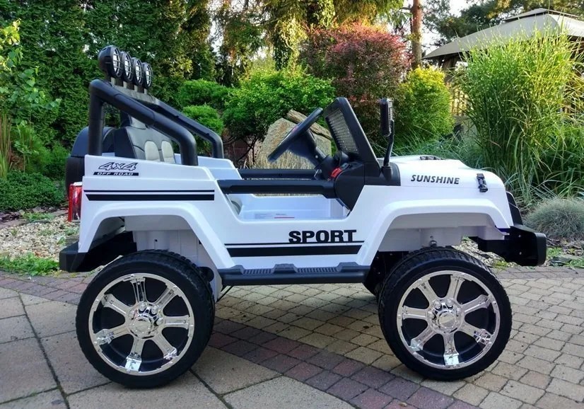 LEAN CARS Elektrické autíčko Jeep S2388 biele 4x45W