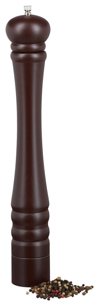 Drevený mlynček na korenie s keramickým mlynčekom RD20593, hnedá