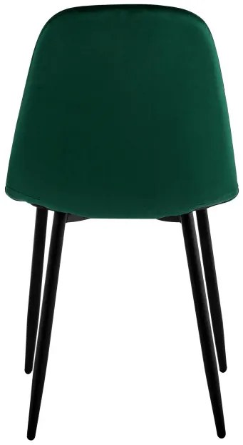 Jedálenská stolička ORLANDO zamatová, tmavozelená