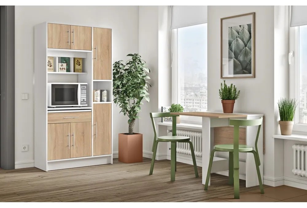 Rozkladací jedálenský stôl s doskou v dekore duba 76x28 cm Papillon – TemaHome