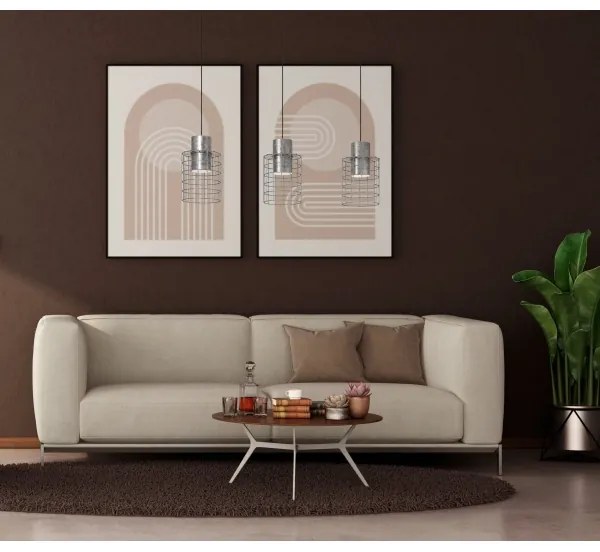 Eglo 43648 - Luster na lanku MILLIGAN 3xE27/40W/230V strieborná