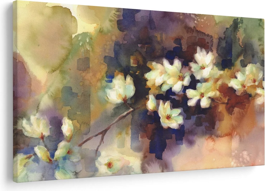 Obraz - Biele magnólie, maľba (90x60 cm)
