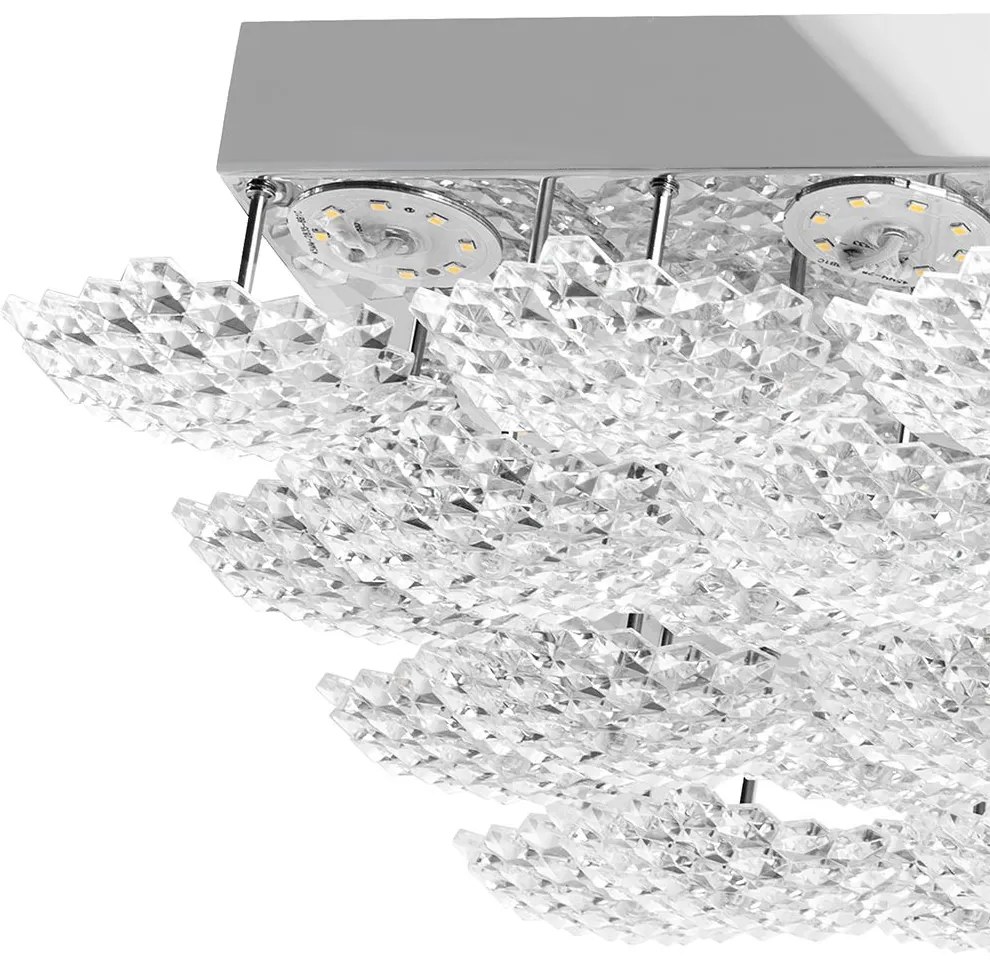 Toolight Toolight, LED stropné svietidlo 38x35cm, 40W, 4000K, 3600lm, MS015-C, chrómová, OSW-09627