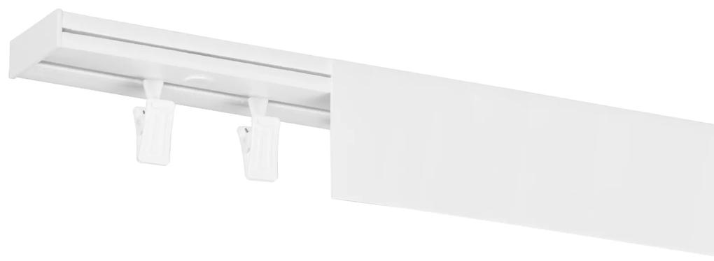 Dekodum PVC stropná lišta s krytom jednoduchá biela Dĺžka koľajnice (cm): 150, Typ prichytenia: Háčiky