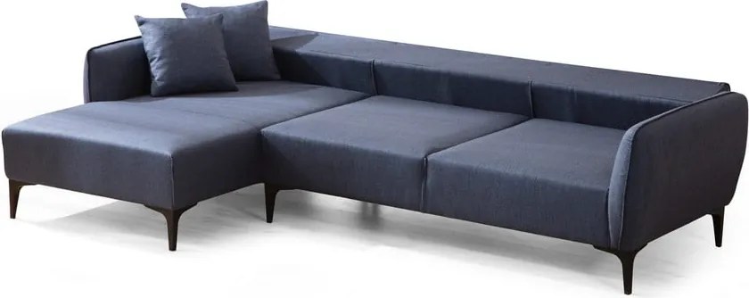 Modrá rohová pohovka Belissimo, ľavý roh – Balcab Home