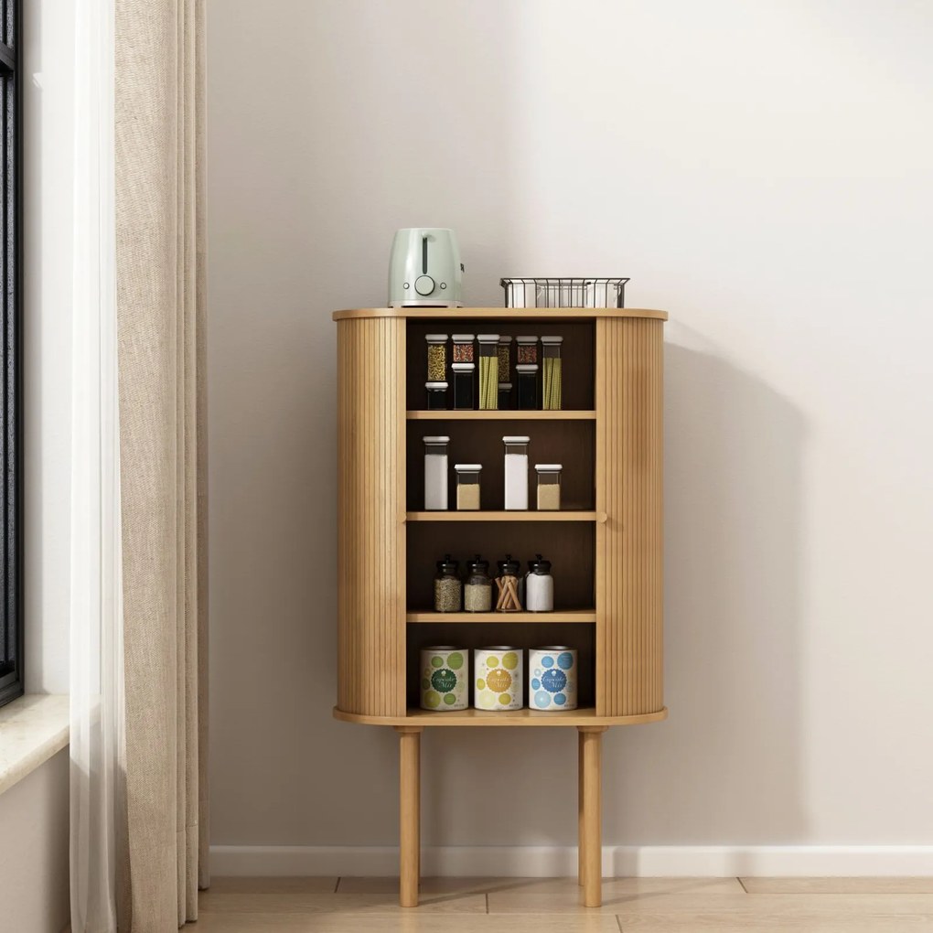 Vysoká komoda Clementa z masivu 75 cm dub přírodní