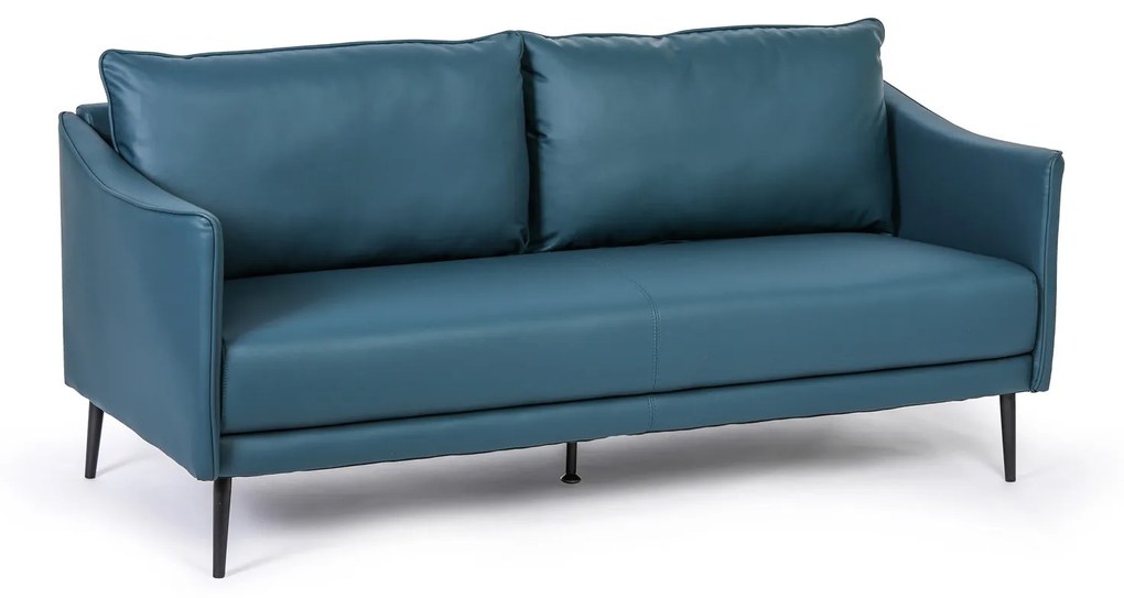 Kožená sedacia súprava PATTY, trojmiestna, modrá