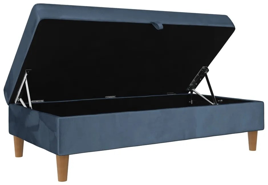 Modrá zamatová podnožka Lilly – Støraa