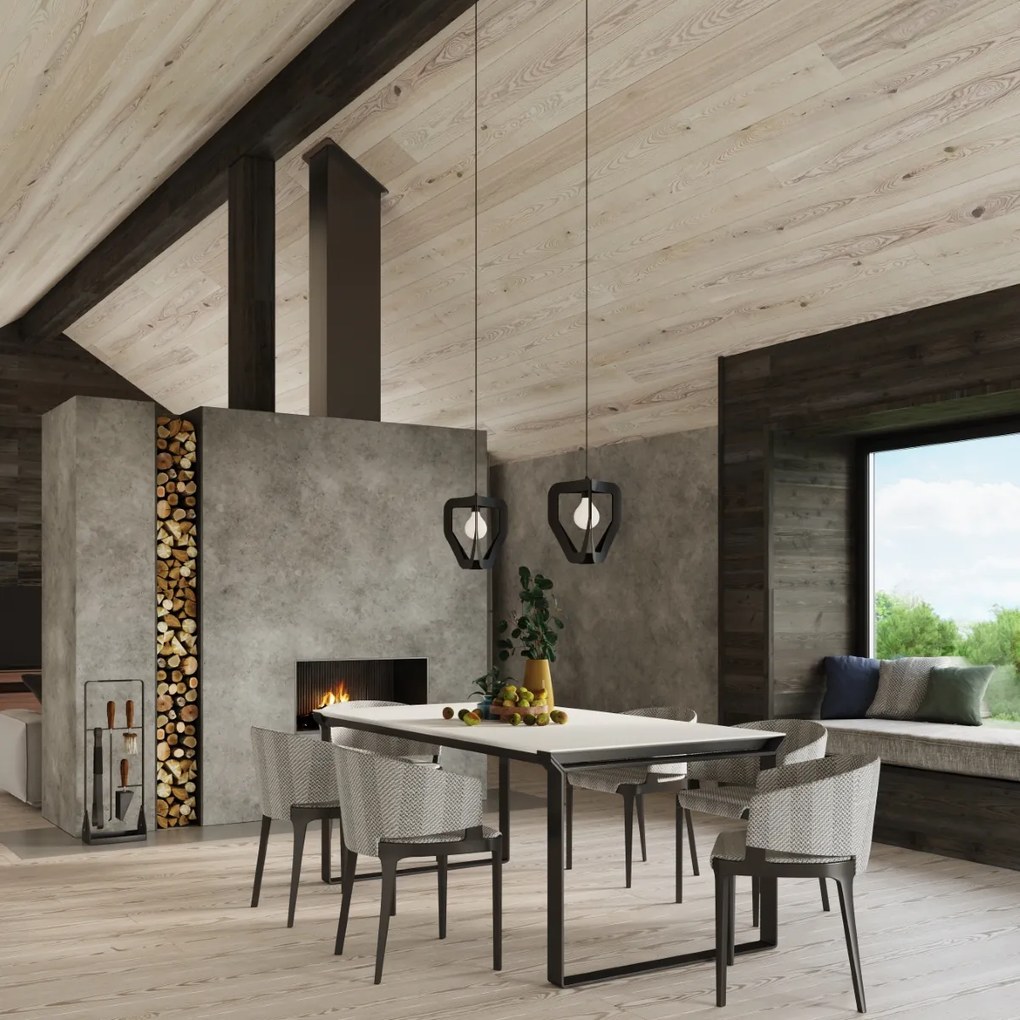 Závesné svietidlo Tres, 1x čierne kovové tienidlo