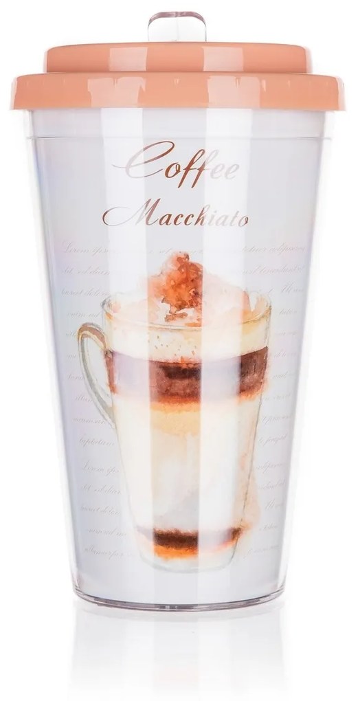 Banquet Hrnček cestovný dvojstenný COFFEE 0,5 l, Coffee macchiato