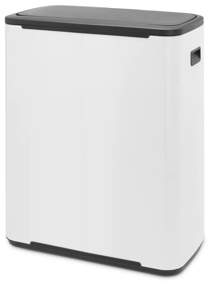 Biely dotykový oceľový odpadkový kôš na triedený odpad 60 l Bo Touch Bin – Brabantia