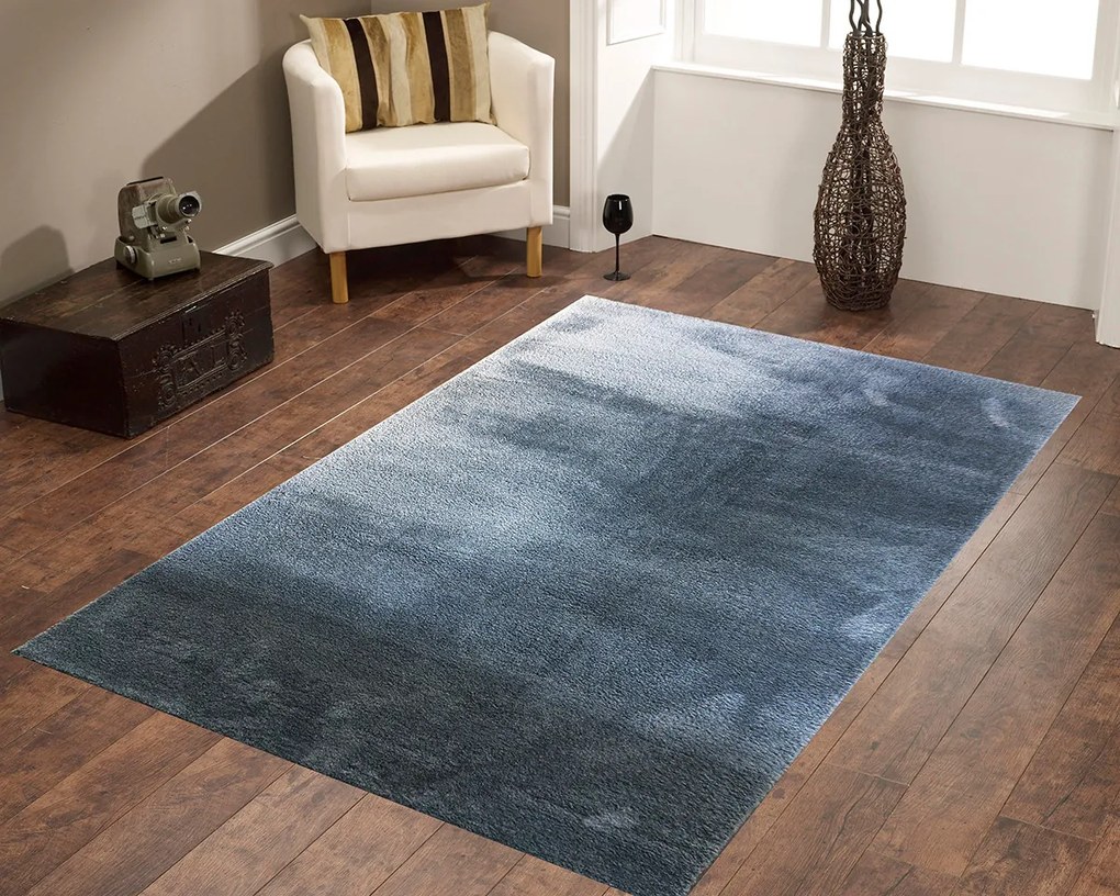 Koberec Microsofty 8301 Light Blue – modrý shaggy obdĺžnik Rozmer: 200x290 cm