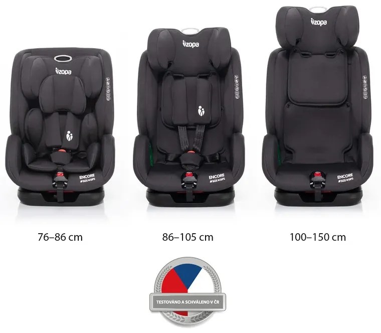 Autosedačka Zopa Encore i-Size - čierna