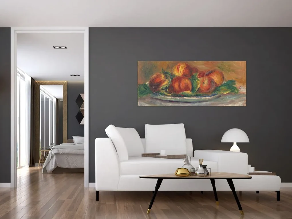 Obraz - Auguste Renoir, Peaches on a  Plate, reprodukcia (120x50 cm)