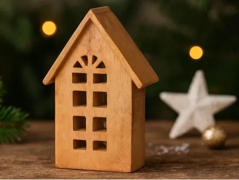 Dekorácia Domeček, mangové drevo%