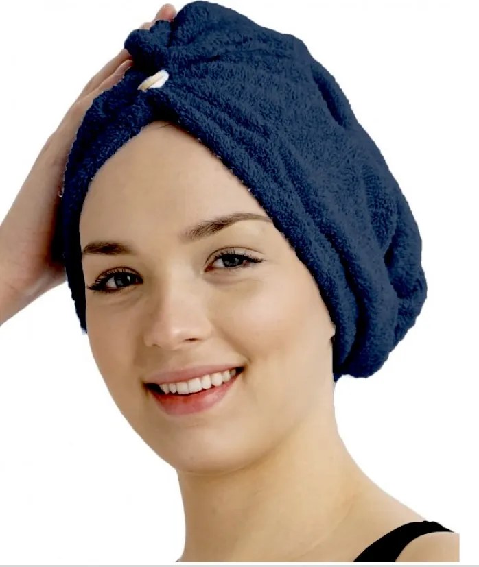 Rýchloschnúci froté Turban na vlasy biely