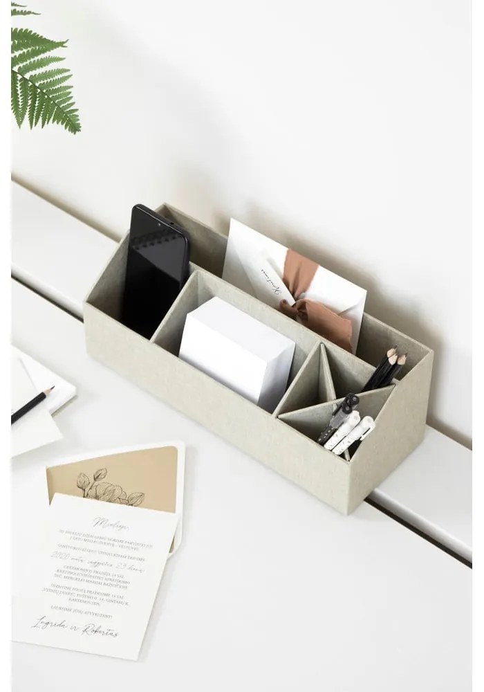 Kartónový organizér na písacie potreby Elisa Canvas Paper Laminate – Bigso