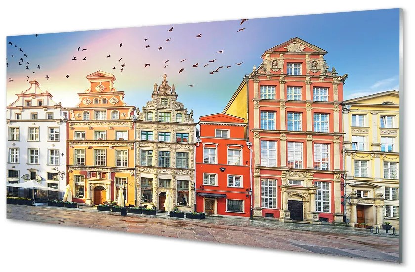 Nástenný panel  Gdańsk budovy staré mesto 120x60 cm