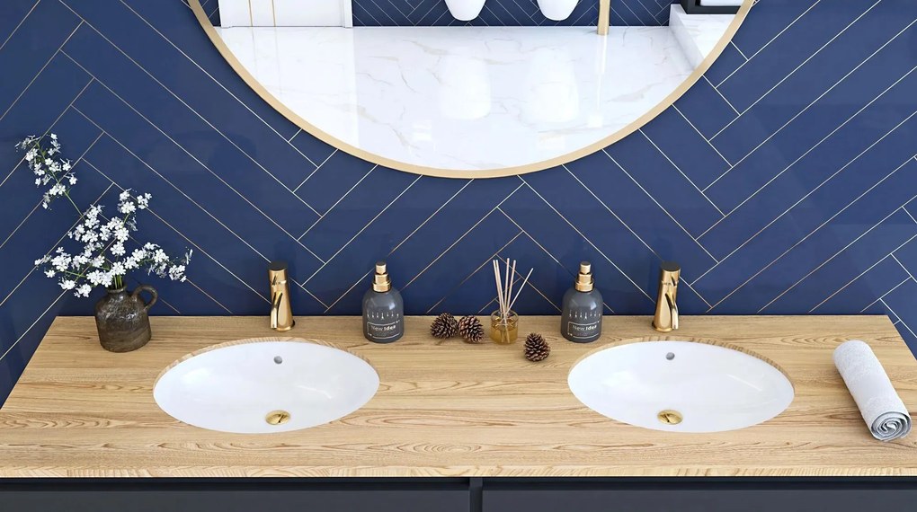 Rea Nel umývadlo, 47 x 39 cm, biela, REA-U6330