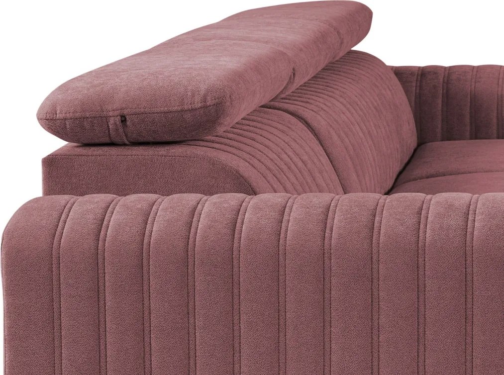 Rohová sedačka Sansa, staroružová látka, ľavý roh