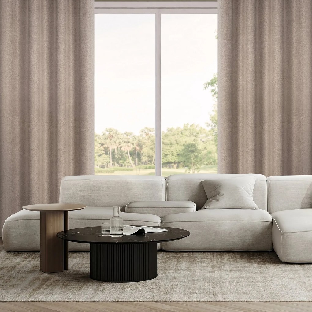 ZÁVES NA KRÚŽKOCH ADELINA 140X250 CM HNEDÁ