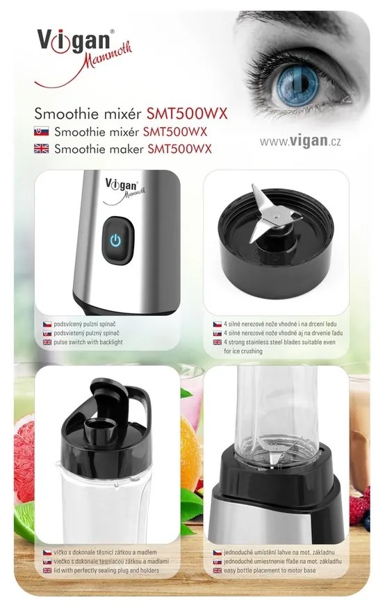 Vigan SMT500WX smoothie nápojový mixér, nerez