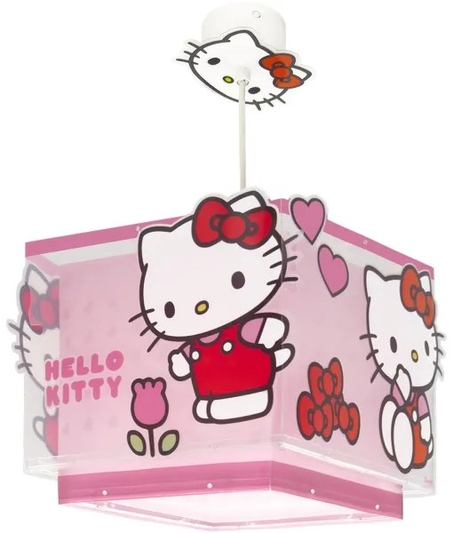 Dalber 73262 - Detský luster HELLO KITTY 1xE27/15W/230V ružový