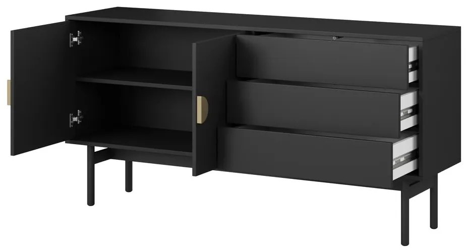 TV skrinka/stolík Stellia S1  (čierna). Akcia -20%. Vlastná spoľahlivá doprava až k Vám domov. 1099067