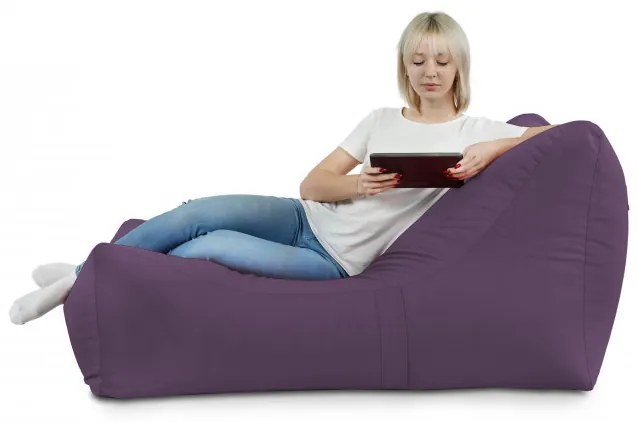 Leňoška LOUNGE ATENA plyš fialová
