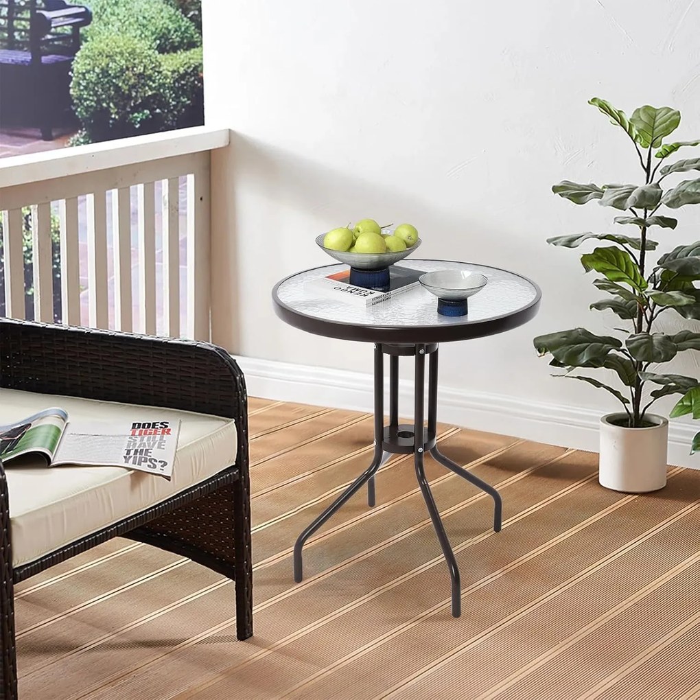Dekorstudio Okrúhly stôl na balkón ISLAND 60cm