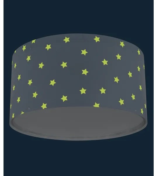 Dalber 82216T - Detské stropné svietidlo STAR LIGHT 2xE27/60W/230V modrá