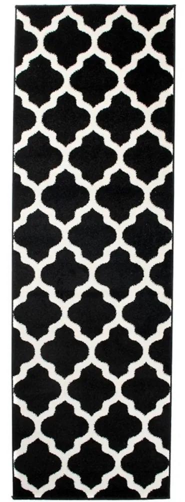 Kusový koberec Berda čierny atyp 100x300cm