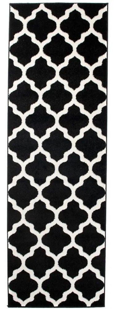 Kusový koberec Berda čierny atyp 80x500cm