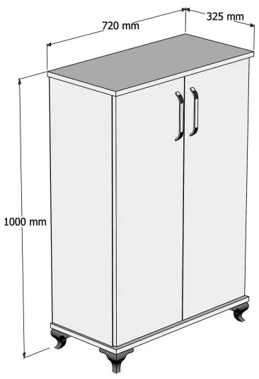 Skrinka na topánky ASTA 100x72 cm biela